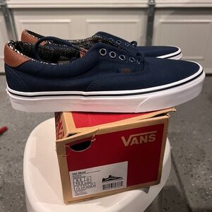 Vans Men's Blue and Brown Sneakers